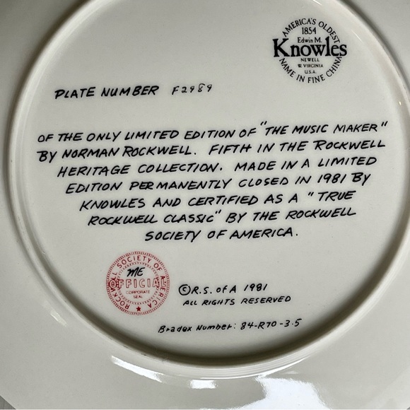 NORMAN ROCKWELL | "The Music Maker" Limited Edition Heritage Collection #5 - Picture 2 of 7